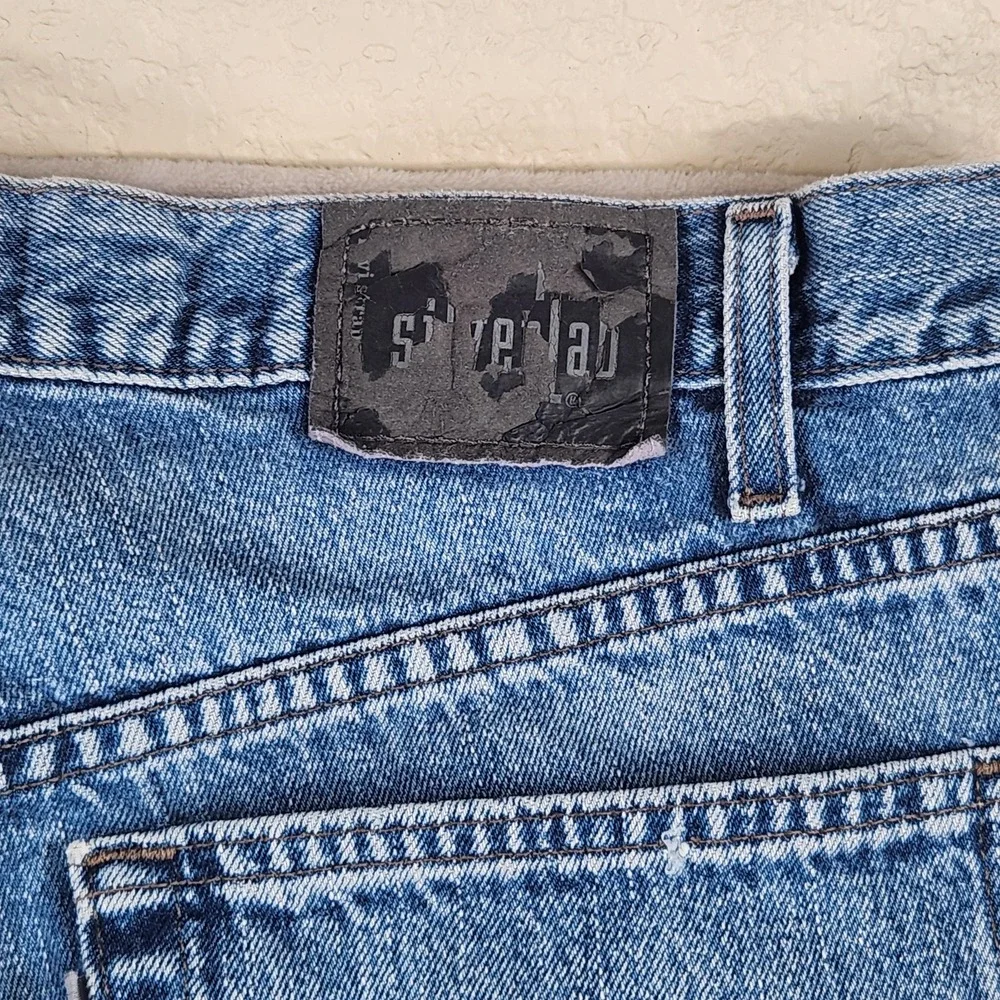 Vintage Levis SilverTab Baggy Jeans Mens 36x34 Medium Wash Blue 44570 90s